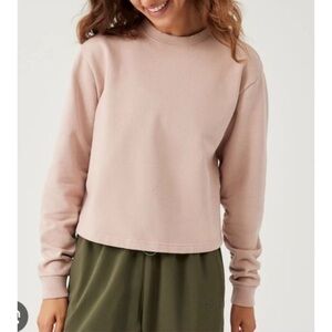 Outdoor Voices Pink Long Sleeve Cotton Sweatshirt Top Women’s Size Medium